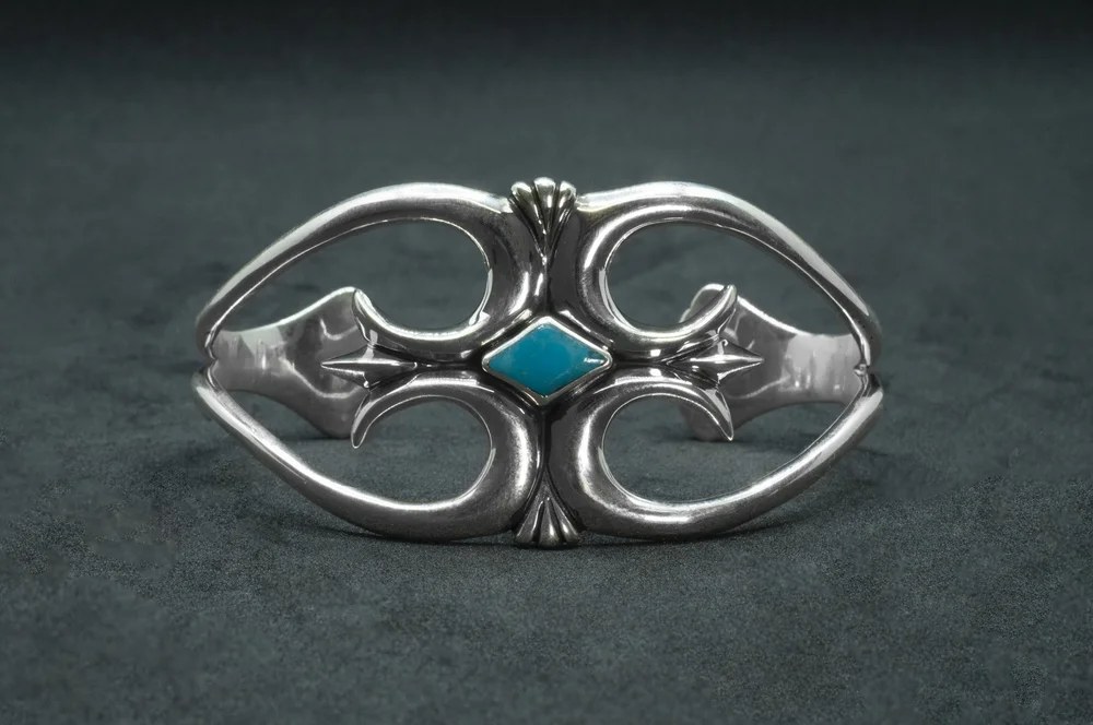 Turquoise Diamond Cuff